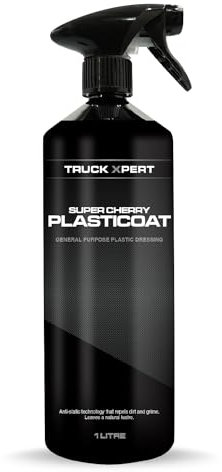Truck Xpert Super Cherry Plasticoat, Plastic Trim Restorer, Black Bumper Restorer, Plastic Cleaner, Car Dashboard Cleaner, Black Trim Restorer. (1 Litre)