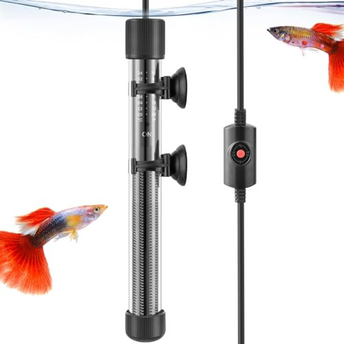 PYPABL 400W Chauffage Aquarium en Verre Épais, Chauffe Aquarium avec Contrôleur Externe, Chauffe Aquarium Thermostaté pour Eau de Mer/Eau Douce 150-400L