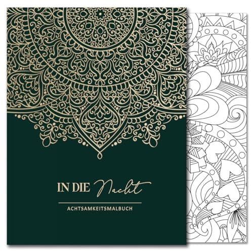 BIROYAL Groß Malbuch für Erwachsene A4, 100 Motive Mandalas Malbuch mit Sprüchen, Deluxe Adult Coloring Book für Entspannung, Achtsamkeit und Stressabbau, Ausmalbuch mit Tieren & Blumen, 21×28.5cm