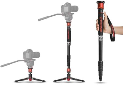 IFOOTAGE Monopod for Camera Cobra 3 A180T, Quick Adjust Monopod with Feet,Height to 71/180cm,Walking Stick,CB3 Base Tripod,for Camera Photography,Travel,Payload up to 17.64 lbs/8 KG