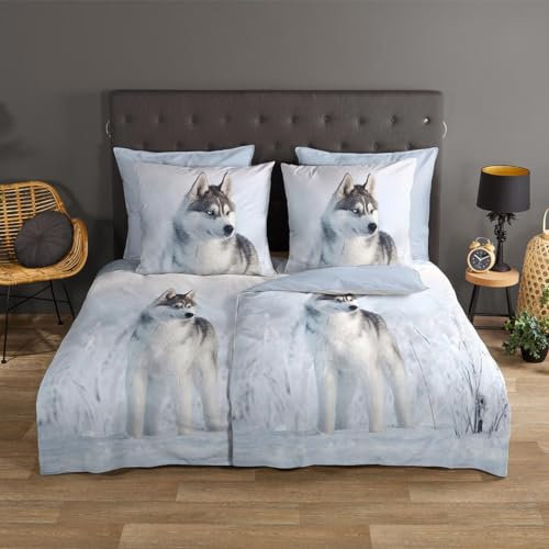 Good Morning Bettwäsche Sachar blau 1 Bettbezug 135 x 200 cm + 1 Kissenbezug 80 x 80 cm