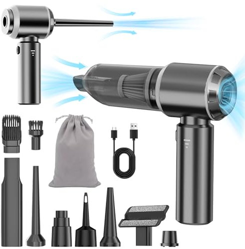 NWDEY Portable Cordless Car Vacuum Cleaner 20000Pa High Power – Handheld Cordless Mini Detailing Vacuum & Air Duster, Brushless Motor, 3 Speeds, 6000 mAh Battery for Home Office Camping