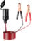 13FT/4M Car Cigarette Lighter Crocodile Clips Extension Cable, Car Battery Clamp-on Extension Charge Cable With Dust Cover, for 12V/24V Trucks, Vans, RVs, and Equipment