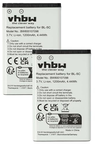 vhbw 2X Akku kompatibel mit Agfeo DECT 60, DECT 65 IP, DECT 70 IP, DECT 75 IP, DECT 60 IP schnurlos Festnetz Telefon (1200 mAh, 3,7 V, Li-Ion)