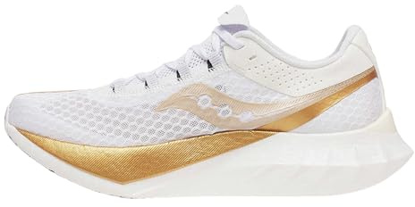 Saucony Endorphin Pro 4 Herren-Sneaker, Weiß/Gold, 43 EU