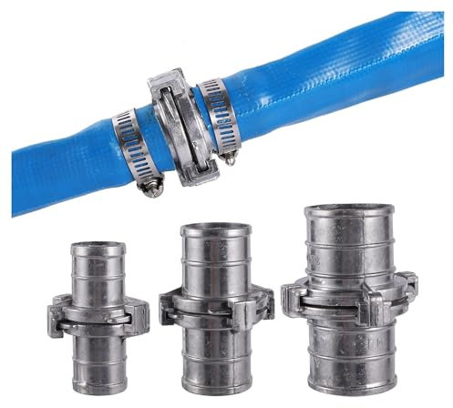 Suministros de jardinería Conector rápido de manguera de banda con abrazadera, acoplamiento de aleación de aluminio de 1 /1,5/2 , manguera de banda for riego agrícola, accesorio for huerto agrícola