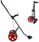 SPOTRAVEL Golf Trolley, Foldable Golf Cart with Ergonomic Handle and Adjustable Bag Straps, Portable Golf Bag Holder for Children Adults (Red)