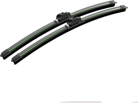 Scheibenwischer Für Seat Für Leon 1M MK1 1P MK2 5F MK3 KL MK4 2000–2023 Frontscheibenwischerblätter 2 Stück Windschutzscheibenzubehör 2012 2018 Wischerblatt Set(Black-Green,KL MK4 (2019-2023))