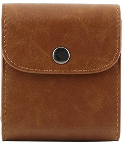 LABRIMP Photo Pouch for Square Instant Camera Durable PU Leather Storage Bag with Back Buckle for Easy Attachment for Instant Film Accessories and Photography