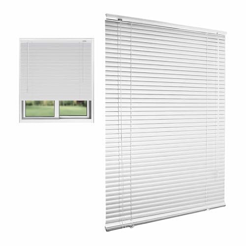 Finestre Tende Veneziana Veneziane In Alluminio Tende Orizzontali Oscuranti Da Interno Larghezza 25 30 35 40 45 50 60 70 80 90 100 120 130 140 150 160cm Impermeabile/Anti-UV(Bianca)