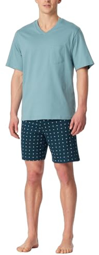 Schiesser Herren Schlafanzug kurz V-Ausschnitt - Nightwear Set