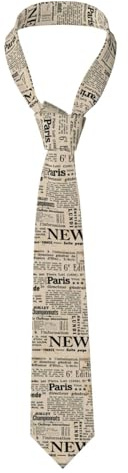 HLBSDM Paris Zeitung Herren Krawatte Fashion Party Business Krawatte Lustiges Geschenk für Männer