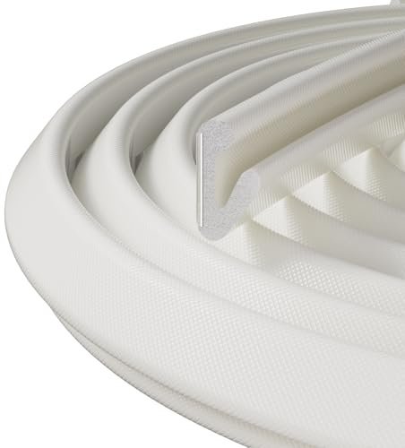 2pcs*8M Forma de V Espuma Burlete Puerta Ventana,Burlete Ventana para Puerta Insonorizada, Juntas para Ventanas Correderas Casa con Autoadhesiva, Burlete Aislantes para Puertas Interior,Blanco