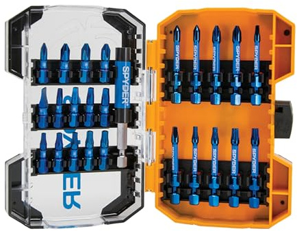 Spyder Kit de destornillador y puntas de destornillador de impacto de 25 piezas (19029)