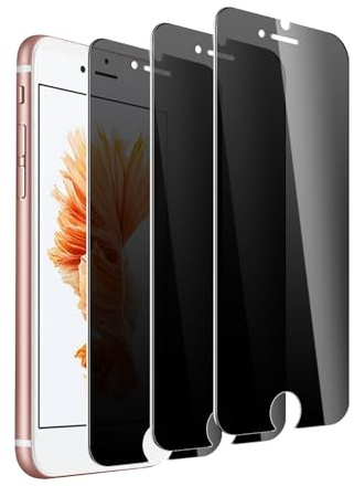 SUJASEN 3 Pièces Protection D'écran Anti-Espion pour iPhone 7 Plus/8 Plus Film Verre Trempé, Anti Rayures, Sans Bulles