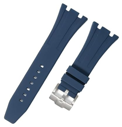 ROUHO 26mm Silicone Caoutchouc Bracelet Montre – Sport Remplacement Sangle Montre pour Audemars Piguet Royal Oak 15400/15500/26331
