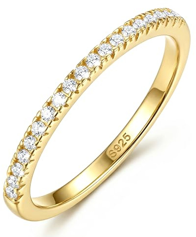 Diamday Ring Silber 925 Damen Hochzeitsringe Ewigkeit Cubic Zirkonia Ringe