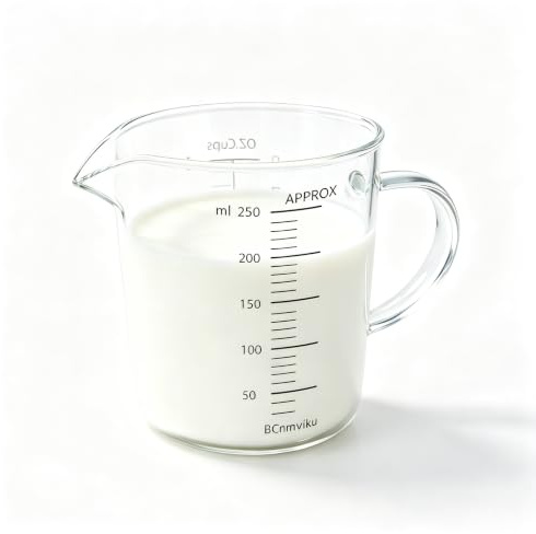 BCnmviku 250ml Messbecher Glas,Borosilikatglas Meßbecher für Küche | kaffeeextraktion,fruchtsaft,soße,butter,baristas,backfreunde,barkeeper