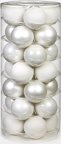 Inge Glas Christbaumkugeln, Glas, Weiss, 6cm