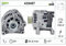 VALEO 439487 Generator Ladestrom des Generators: 150 Amp Rippen: 6 rippen Riemenscheibe Ø: 54,8 mm Spannung: 14 V Drehrichtung: CLOCKWISE