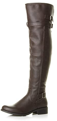 Donna tacco basso stivali cavallerizzo metà coscia sopra ginocchio numero 9 42