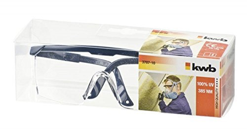 KWB 49378610 – Schutzbrille mit CD-Rahmen, gelbe Anti-Nebel-Gläser, Polycarbonat, UV 400 Schutz, optischer Grad 1