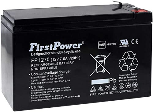 Powery Batterie Gel-Plomb FirstPower pour USV APC RBC 17 7Ah 12V