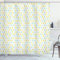 ABAKUHAUS Abstrakt Duschvorhang, Simplistic Zusammenfassung, Stoffliches Gewebe Badezimmerdekorationsset mit Haken, 175 x 220 cm, Erde Gelb Hellblau
