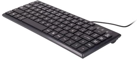 Unykach Teclado Ultra Plano KB302 Mini – 83 Teclas, Membrana Silenciosa, Compatibilidad Universal, Diseño Compacto Negro Mate, Conector USB, Disposición QWERTY Español