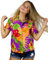 King Kameha Funky-Bluse-Camicie-Hawaiana, Manica-Corta, Pineapple, Viola, S
