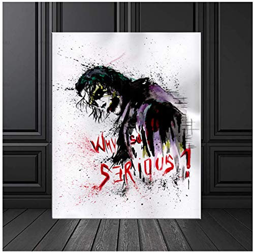 Leinwanddruck Graffiti Why So Serious, 50 x 70 cm, ohne Rahmen