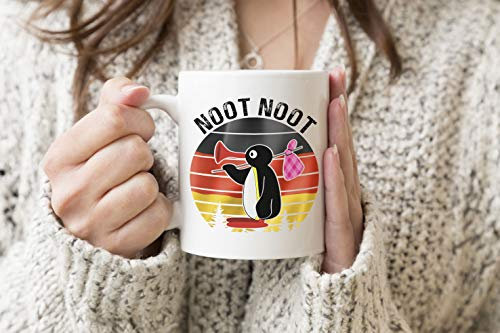 Noot Noot Retro Deutschland Weißer Becher Kaffee Tee Mug Cup 330 ml Becherschale Tasse