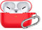 Funda para AirPods Pro, Watruer Funda Protectora de Silicona Suave a Prueba de Golpes con Llavero para Apple Airpods Pro 2019 (LED Frontal Visible) -Rojo