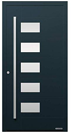 Hörmann Haustür ThermoSafe - anthrazit - BxH: 1000x2100 mm - DIN Links - Motiv 797