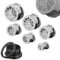 Taffstyle Ohr Plug Flesh Tunnel Piercing Ohrpiercing Edelstahl mit Spinnennetz Silber 10mm