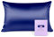 OLESILK 100% Seide Kissenbezug Kissenhülle Haar- und Hautpflege mit Reißverschluss 16 Momme 1 Stück Marineblau 50x75cm