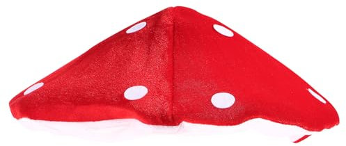 TOYANDONA Pilz Hut Cosplay für Kinder - Rot & Weiß Gepunkteter Plüsch Neuheit Kostüm Zubehör für Kinder Oder Erwachsene