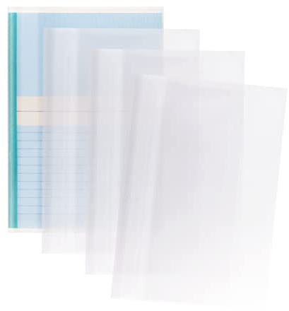 ONLYKXY 10pcs Clear Exercise Book Covers for Home Office Books Waterproof Plastic Sleeves (A5)