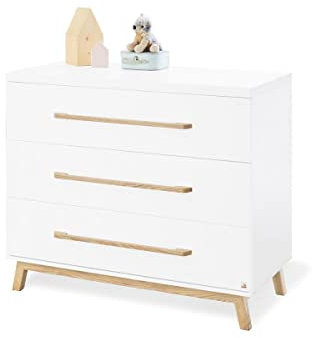 Babyzimmer Möbel Set Kinderzimmer 'Hilda & Riva' breit groß, mit Hausbett, Wickelkommode und Schrank, weiß