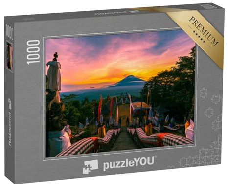 puzzleYOU: Puzzle 1000 Teile „Tempel von Lempuyang Luhur mit Blick auf den Agung, Bali, Indonesien“ – aus der Puzzle-Kollektion Asien