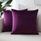 Sungeek 2er Set Samt Kissenbezüge, Dekorativ Zierkissenbezüge Weich Kissenbezug Dekokissen Sofakissen Couchkissen Deko Bezug Kissenhülle für Sofa Schlafzimmer Wohnzimmer (45x45 cm, Aubergine Lila)