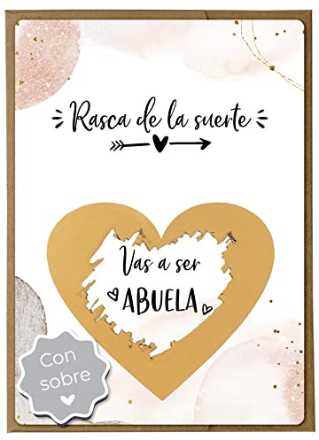 Joli Coon Tarjeta de rascar Vas a ser abuela con sobre - Anunciar embarazo abuela