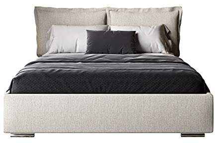 lukmebel Vilano Polsterbett 160 x 200 cm mit Bettkasten - Doppelbett 160 x 200 mit Lattenrost - Bett 160 x 200 mit Stauraum Inari 22