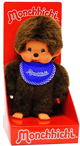 alles-meine.de GmbH Monchhichi - Jungen - Lätzchen - BLAU - 20 cm - Bekleidung ausziehbar - Plüschtier/Kuscheltier - Monchichi - Sportlich - groß - AFFE - Kinderplüsch Schm..