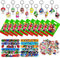 84Pcs Ma-rio Party Mitgebsel Set, 12Pcs Kinder Slap Armbänder＋10Pcs Ma-rio Geschenktüten ＋12Pcs Schlüsselanhänger + 50Pcs Kinder Aufkleber, Kindergeburtstag Gastgeschenke Party Zubehör Deko (C)