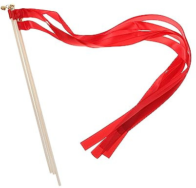 sourcing map Lot de 20 rubans de mariage pour fête de mariage Rouge