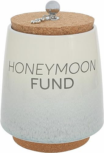 Pavilion Gift Company Honeymoon-Spardose, Keramik, 16,5 cm, Grau, Beige, Braun