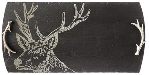 The Just Slate Company Large Stag Slate Serving Tray Gift Boxed