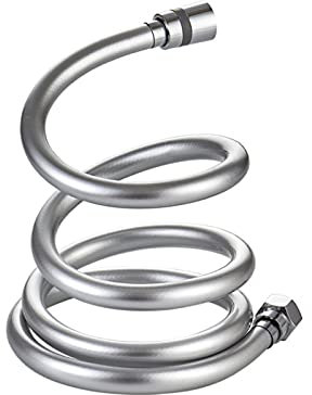 QUNINE Brauseschlauch, PVC-Hochdruck, 1,5 m, 2 m verdickender, verdrehsicherer, glatter Brauseschlauch für Badewanne, Handbrause, Flexibler Brauseschlauch (B 1,5 m, 360 Winkel) (A 2 m) (A 1,5 m)