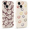 MINSCOSE Schutzhülle für iPhone 15 mit lustigem Smiley-Gesicht, süßes Lächeln-Design, Flüssigsilikon-Hülle, schmal, weiches Gel-Gummi, Ganzkörper-Schutzhülle, Mikrofaser-Innenfutter, für Damen und
